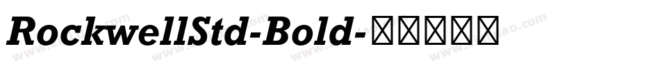 RockwellStd-Bold字体转换