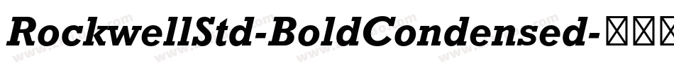 RockwellStd-BoldCondensed字体转换