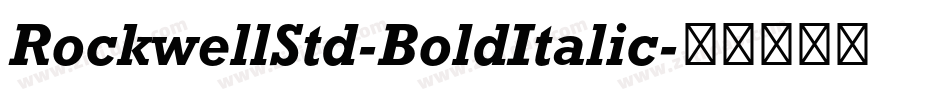 RockwellStd-BoldItalic字体转换