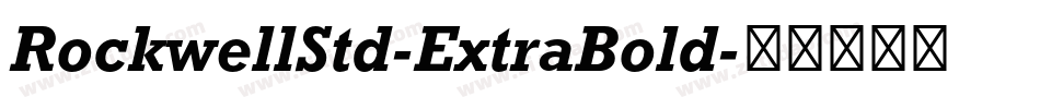 RockwellStd-ExtraBold字体转换