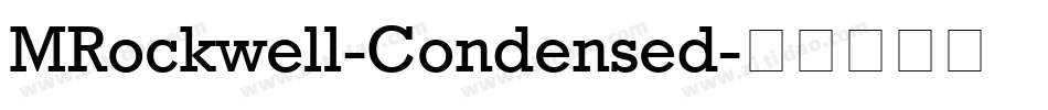 MRockwell-Condensed字体转换