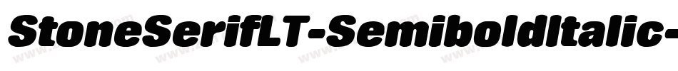 StoneSerifLT-SemiboldItalic字体转换