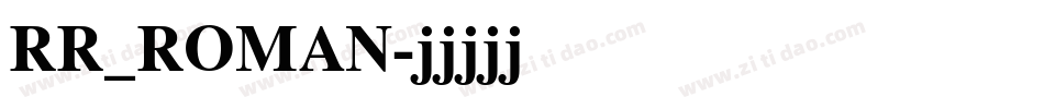 RR_ROMAN字体转换