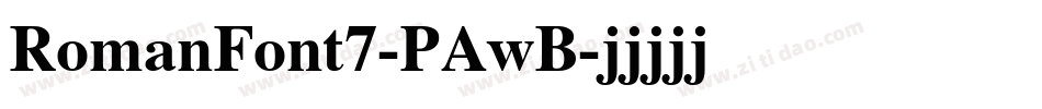 RomanFont7-PAwB字体转换