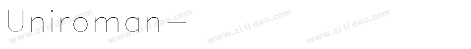 Uniroman字体转换