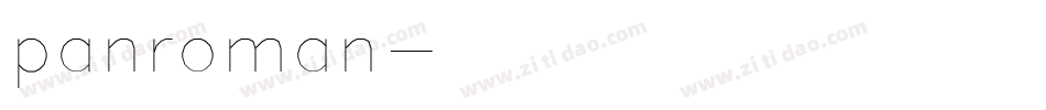 panroman字体转换