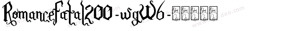 RomanceFatal200-wgW6字体转换