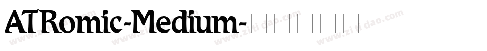 ATRomic-Medium字体转换