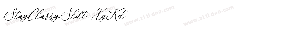 StayClassySldt-XgKd字体转换 StayClassySldt-XgKd字体转换