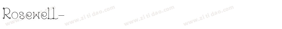 Rosewell字体转换