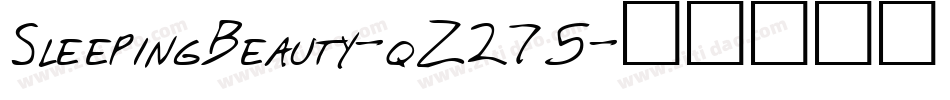 SleepingBeauty-qZ275字体转换