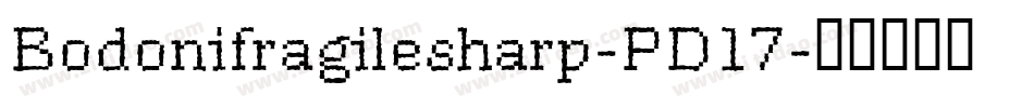 Bodonifragilesharp-PD17字体转换