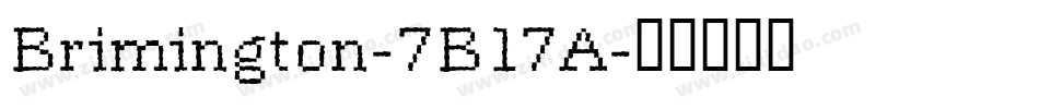 Brimington-7B17A字体转换