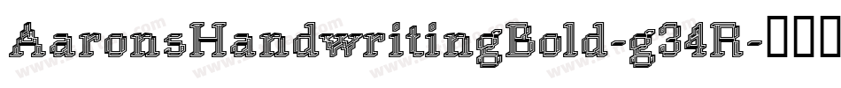 AaronsHandwritingBold-g34R字体转换