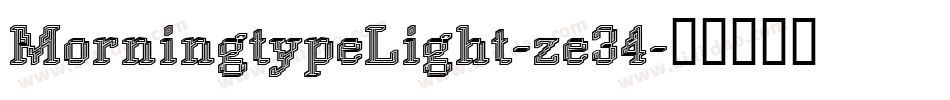 MorningtypeLight-ze34字体转换