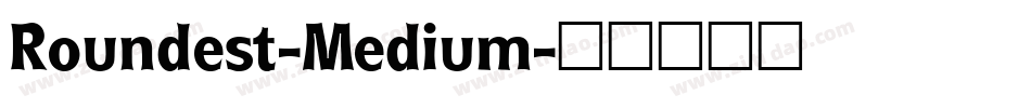 Roundest-Medium字体转换