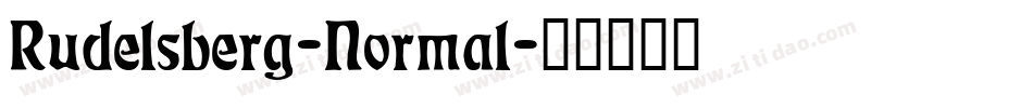 Rudelsberg-Normal字体转换