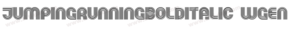 JumpingRunningBoldItalic-WGEn字体转换