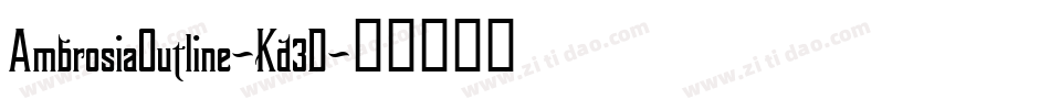 AmbrosiaOutline-Kd3D字体转换