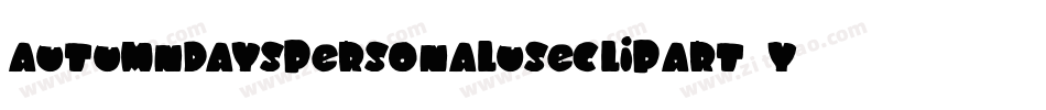 AutumnDaysPersonalUseClipart-yw3pq字体转换