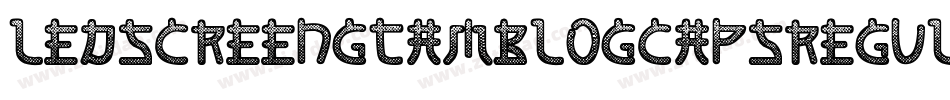 LedScreenGtamblogCaps20Regular-vP07字体转换