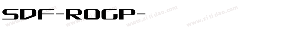 Sdf-rogp字体转换
