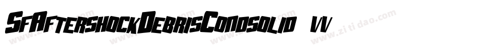 SfAftershockDebrisCondsolid-vv0M字体转换