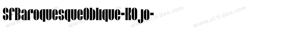 SfBaroquesqueOblique-K0jo字体转换