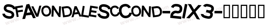 SfAvondaleScCond-21X3字体转换