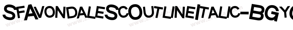 SfAvondaleScOutlineItalic-BGyG字体转换 SfAvondaleScOutlineItalic-BGyG字体转换