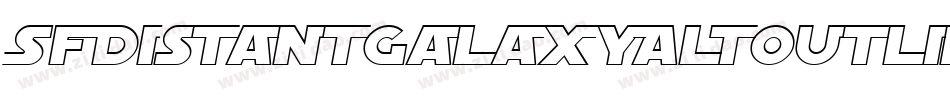 SfDistantGalaxyAltoutlineItalic-ZJDZ字体转换