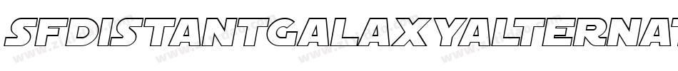 SfDistantGalaxyAlternateItalic-3RDM字体转换