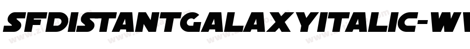 SfDistantGalaxyItalic-WV3Y字体转换