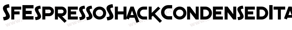 SfEspressoShackCondensedItalic-vgq9字体转换