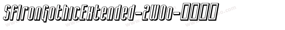 SfIronGothicExtended-2WOo字体转换