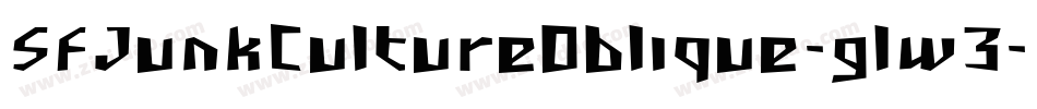SfJunkCultureOblique-glw3字体转换