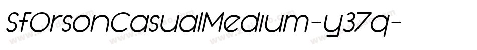 SfOrsonCasualMedium-y37q字体转换