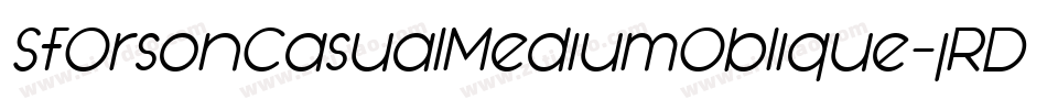 SfOrsonCasualMediumOblique-jRDj字体转换