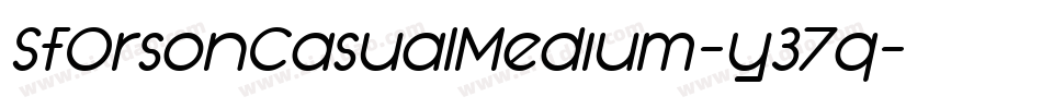 SfOrsonCasualMedium-y37q字体转换