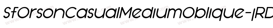SfOrsonCasualMediumOblique-jRDj字体转换