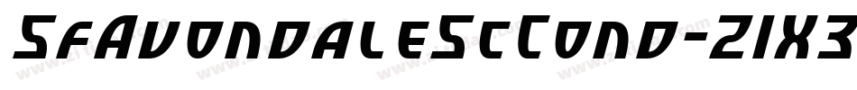 SfAvondaleScCond-21X3字体转换