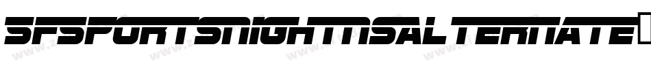 SfSportsNightNsAlternate-MLdn字体转换