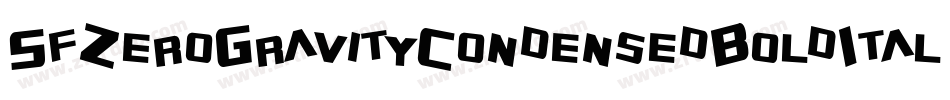 SfZeroGravityCondensedBoldItalic-5WjL字体转换