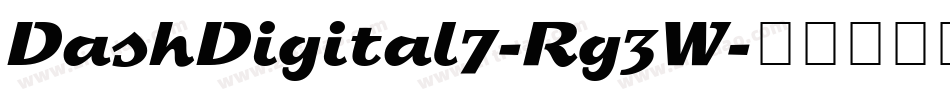 DashDigital7-Rg3W字体转换