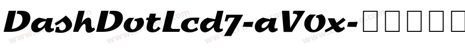 DashDotLcd7-aV0x字体转换