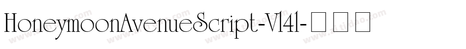 HoneymoonAvenueScript-Vl4l字体转换