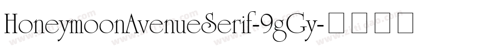 HoneymoonAvenueSerif-9gGy字体转换