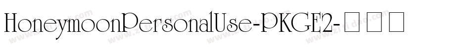 HoneymoonPersonalUse-PKGE2字体转换
