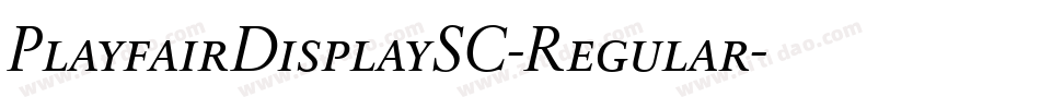 PlayfairDisplaySC-Regular字体转换