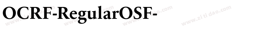 OCRF-RegularOSF字体转换